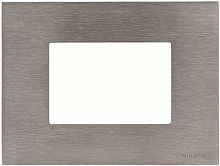 Рамка горизонтальная ABB Niessen Zenit 1-м. 3 мод. N2473 OX металл натуральная сталь картинка